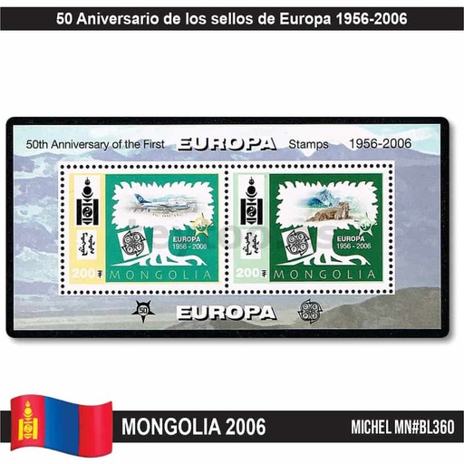 [C2364#] Mongolia 2006. 50 Years of Europe Stamps (MNH) MI#BL360