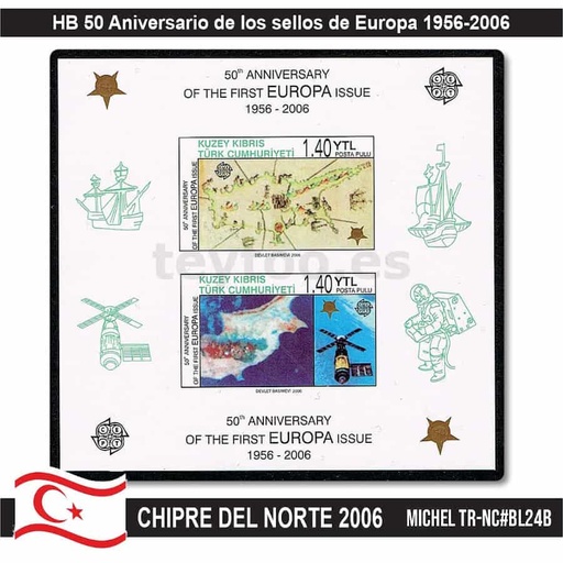 [C2374#] Chipre del Norte 2006. HB 50 años de sellos de Europa (MNH) MI#BL24A (copia)