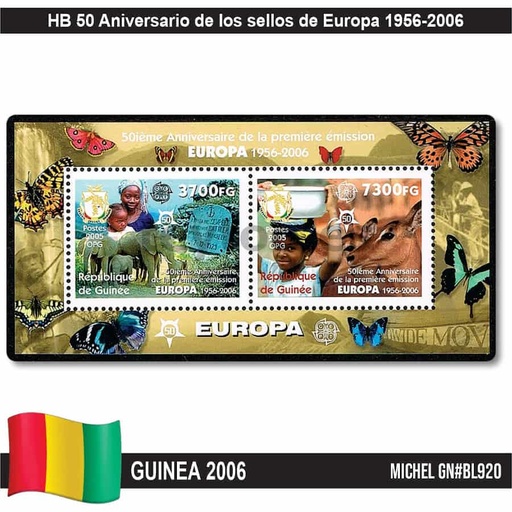 [C2379#] Guinea 2006. HB 50 Aniversario de los sellos de Europa (MNH) MI#BL917 (copia)