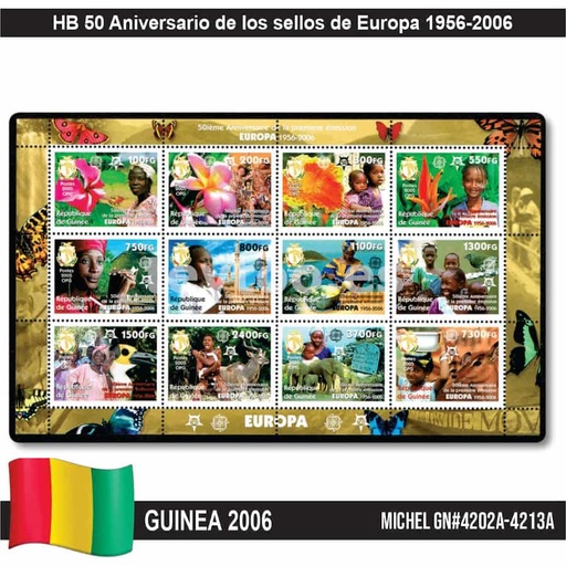 [D0225#] Guinea 2006. HB 50 Aniversario de los sellos de Europa (MNH) MI#BL915 (copia)