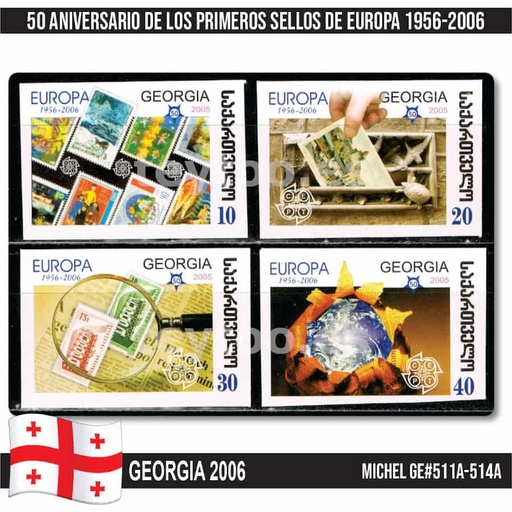 [C2402#] Georgia 2006. 50 Aniversario sellos de Europa (MNH) MI#511-514 (copia)