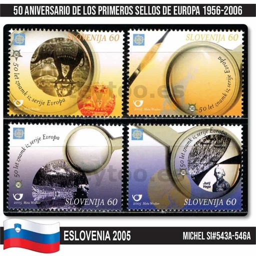 [C2409#] Eslovenia 2005. 50 Aniversario sellos de Europa (MNH) MI#543A-546A