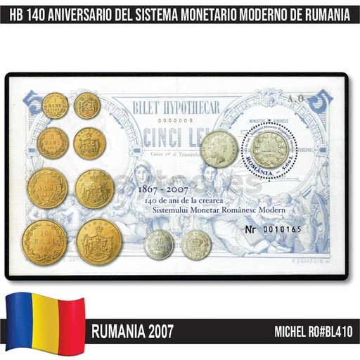 [C1523.2#] Rumanía 2007. HB Sistema Monetario Moderno (MNH) MI#BL410