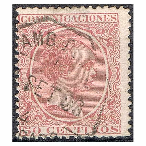 [B0631#] España 1889. Alfonso XIII, 50 c (U) - EDIFIL 224