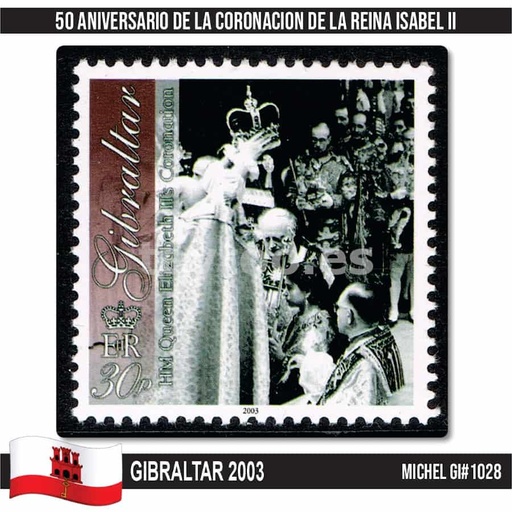 [C1326.2#] Gibraltar 2003. Aniversario Coronación de Isabel II (MNH) MI#1028