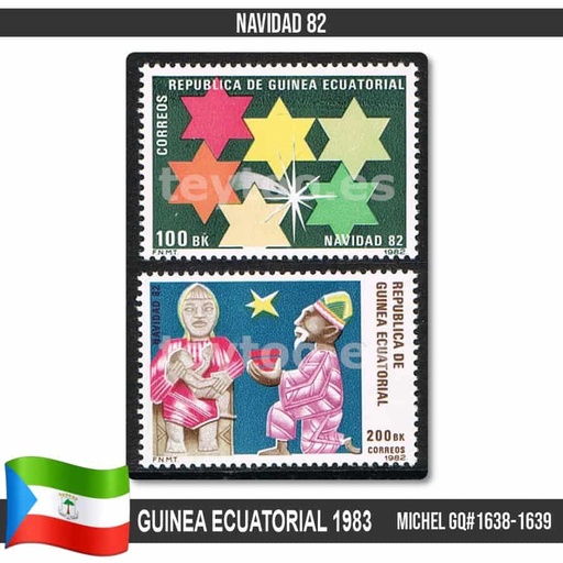 [B0796#] Equatorial Guinea 1983. Christmas 82 (MNH) MI#1638-1639