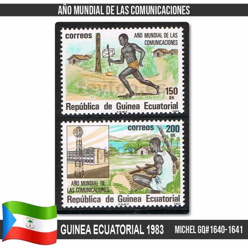 [B0798#] Equatorial Guinea 1983. Year of Communications (MNH) MI#1640-1641