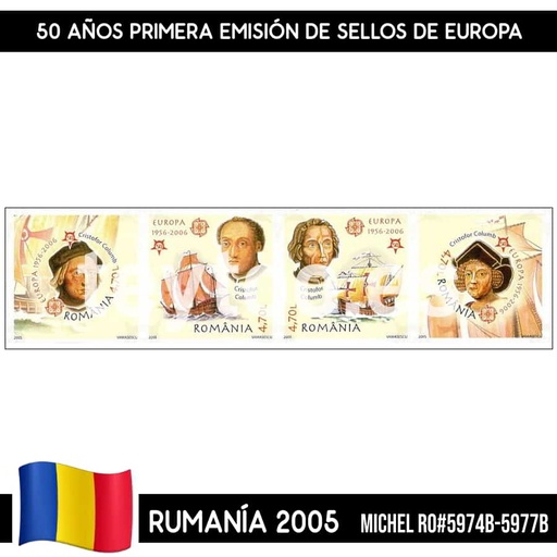 [G0007.1#] Romania 2005. 50 years of Europe stamps (MNH) MI#5974B-5977B