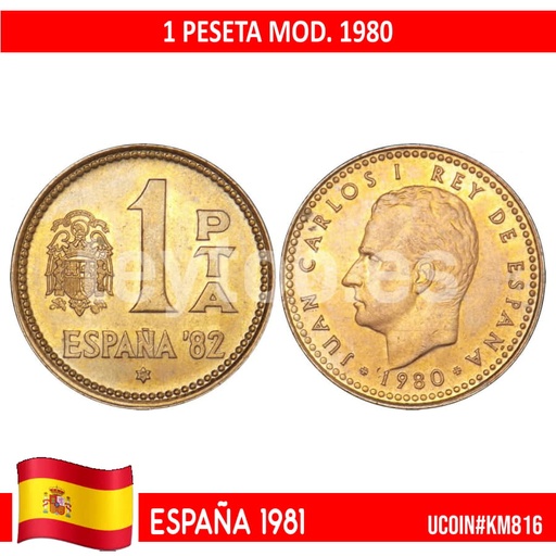 [F0012#] Spain 1981. 1 pts. Model 1980 (SC) UC#816