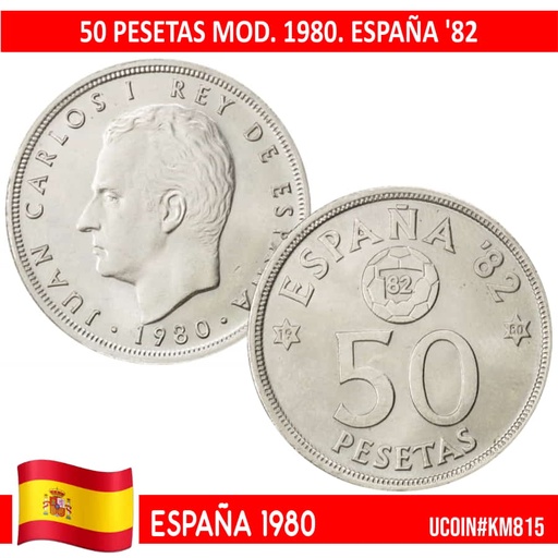 [F0022#] Spain 1980. 50 pts. Mod. 1980 (SC) UC#819