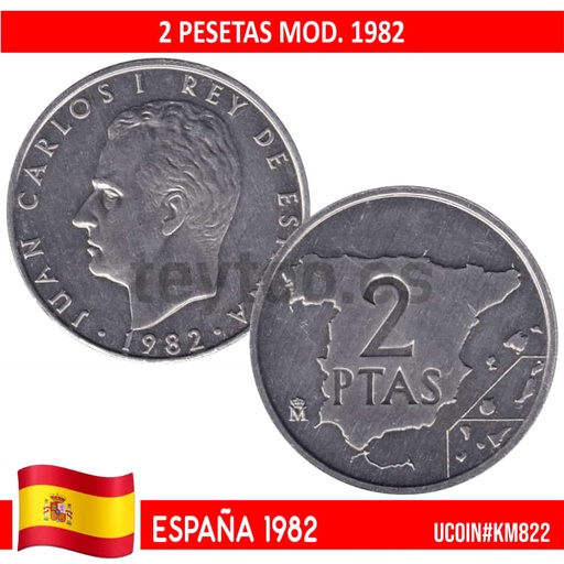 [F0025#] Spain 1982. 2 pts. Mod. 1982 (SC) UC#822