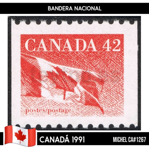 [B0561.1#] Canadá 1991. Bandera de Canadá (MNH) MI#1267