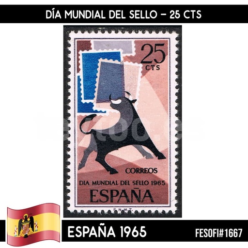 [C1828.2#] España 1965. Centenario de la U.I.T. (MNH) FES#1670 (copia)