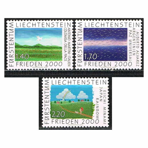 [B0668#] Liechtenstein 2000. Cuadros por la Paz (MNH) - SCOTT 1182-1184