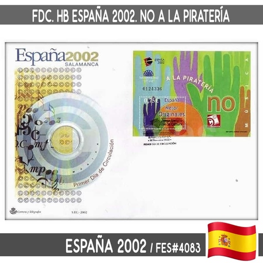 [D0027#] España 2002. FDC HB España 2002. Salamanca (N) FES#4085 (copia)