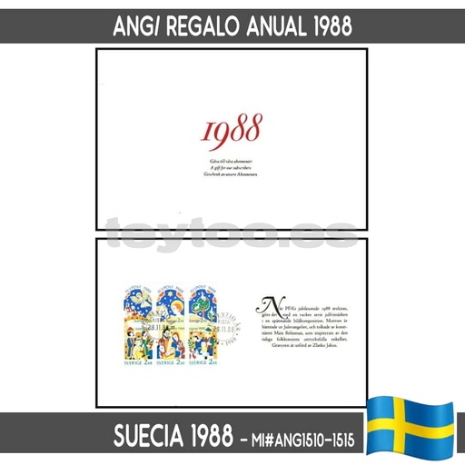 [D0059#] Suecia 1988. [ANG] Regalo Anual 1988 (N) MI#ANG1510-1515