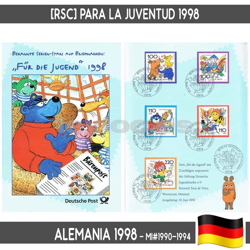 [D0083#] Alemania 1998. [RSC] 50 Aniversario del Marco alemán (N) MI#1996 (copia)