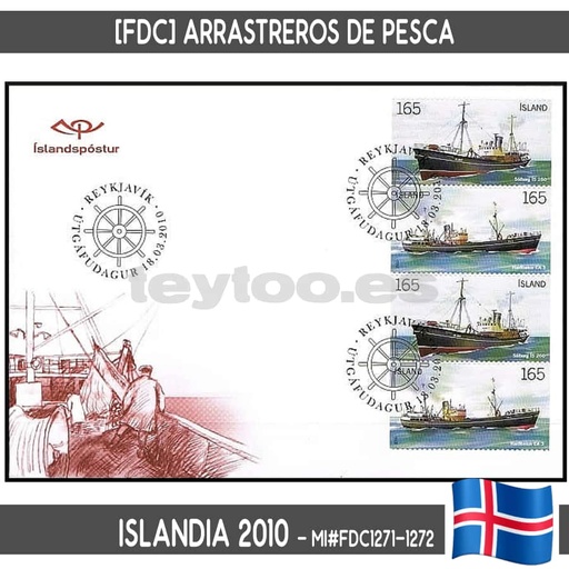 [B0921#] Iceland 2010. [FDC] Fishing trawlers II (N) MI#FDC1271-1272