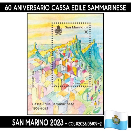 [B0932#] San Marino 2023. 60 Aniversario Cassa Edile Sammarinese (MNH) COL#5/9