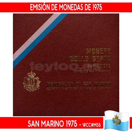 [J0031#] San Marino 1975. Annual Coin Issue (BC) WCC#MS5