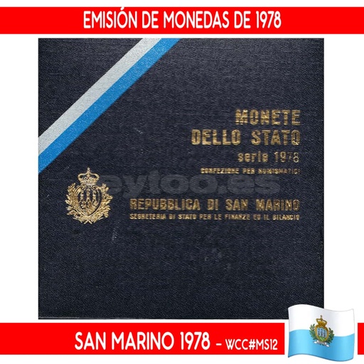 [J0034#] San Marino 1977. Emisión de Monedas Anual (BU) WCC#MS10 (copia)