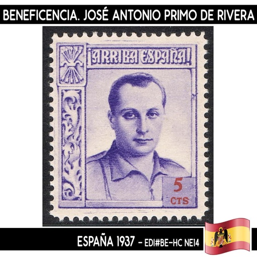 [B0943.1#] Spain 1937. Charity. José Antonio, 5 cts (MNH) EDI#NE14