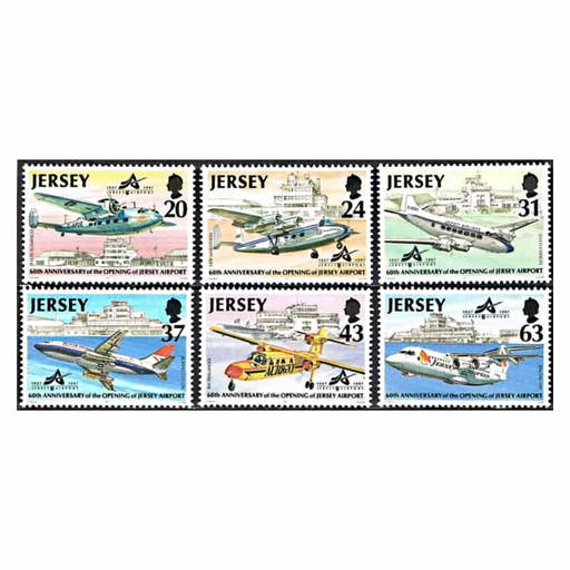 [B0694#] Jersey 1997. Aeropuerto de Jersey (MNH) - MI 777-782