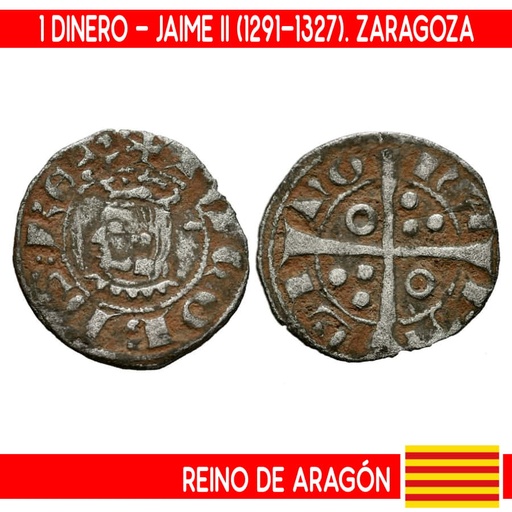 [C0219.2#] Kingdom of Aragon 1291-1327. 1 money. James II (MBC)