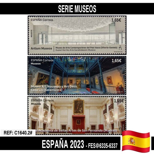 [C1640.2#] Spain 2023. Museums Series (MNH) FES@6335-6337