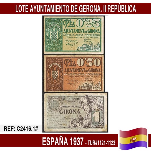 [C2416.1#] España 1937. 1 pts. Ayuntamiento de Lérida (VF) TUR@1341 (copia)