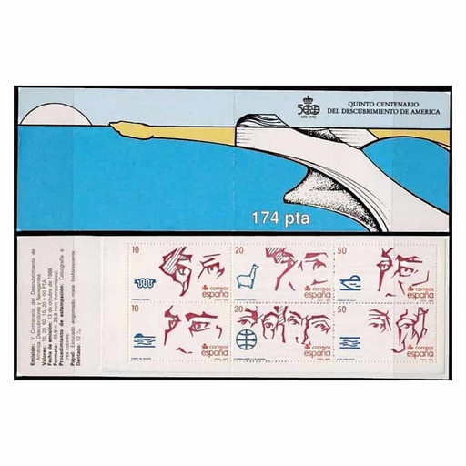 [B0714#] España 1988. Cartera Descubrimiento América (MNH) - EDIFIL 2969C