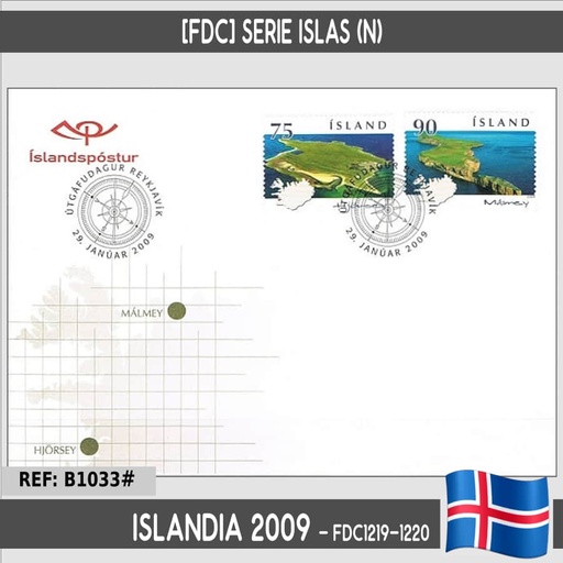 [B1033#] Iceland 2009 [FDC] Islands Series (N)