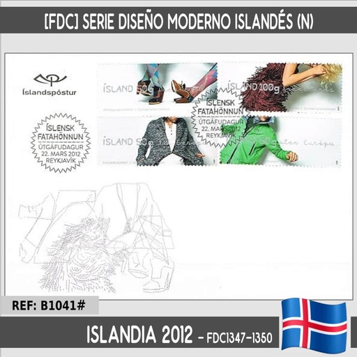 [B1041#] Iceland 2012 [FDC] Modern Icelandic Design. Fashion (N)