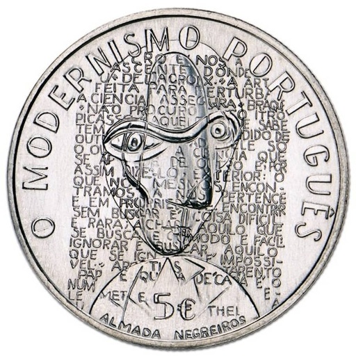 [C2454.1#] 5 €, Portugal 2016. Modernismoa (BU)