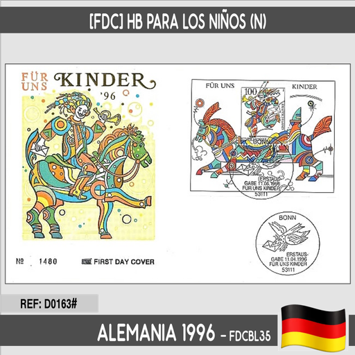 [D0163#] Alemania 1995 [FDC] HB Para los niños (N) (copia)