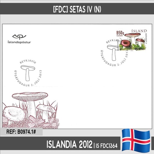 [B0974.1#] Island 2012 [FDC] Pilze IV (N)