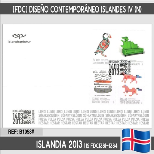 [B1058#] Iceland 2013 [FDC] Contemporary Icelandic Graphic Design Series IV (N)