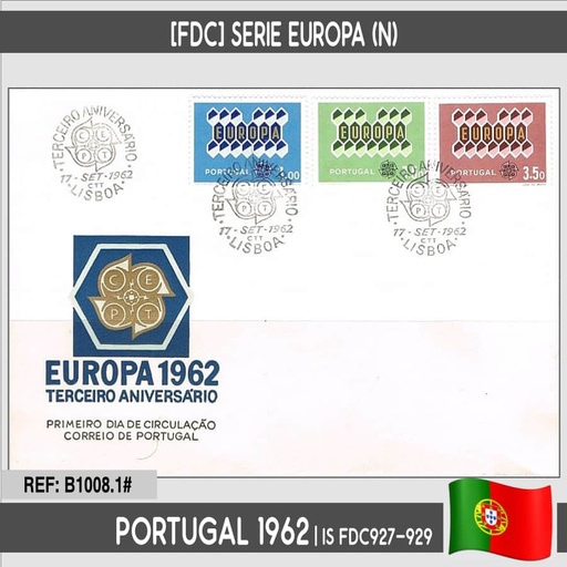 [B1008.1#] Portugal 1962 [FDC] Europe Series (N)