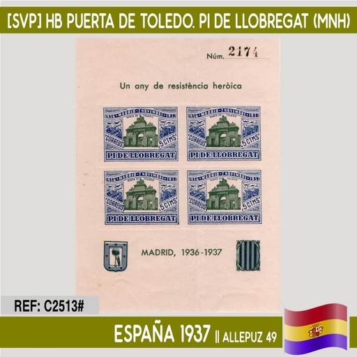 [C2513#] España 1937 [SVP] HB Fiesta nacional de Cataluña (MNH) (copia)