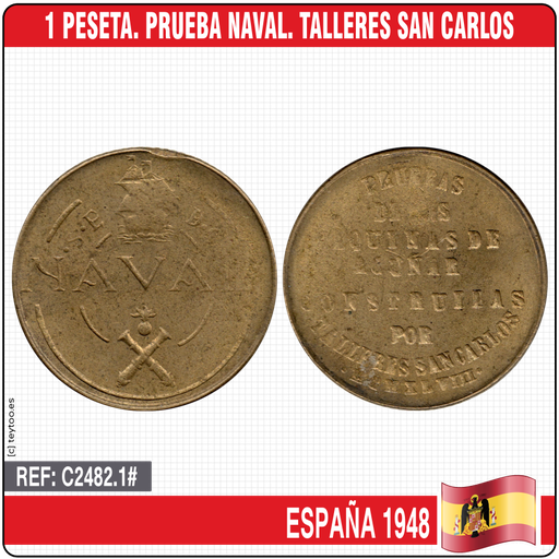 [C2482.1#] España 1937. 1 pts. II República (EBC) KM-755 (copia)