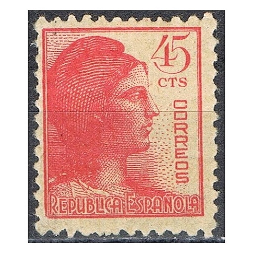 [C0001#] Espagne 1938 [SLL] 45 cts., Allégorie de la République (MH)