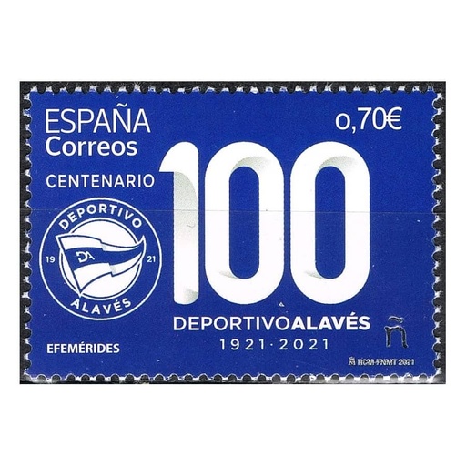 [C0023#] España 2021 [SLL] Fútbol. Clubes centenarios. Alavés (MNH)