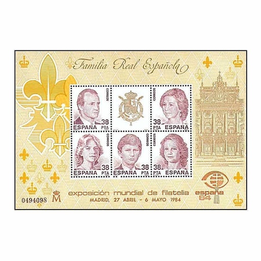 [C2091#] Espagne 1984 [SLL] HB Exposition Philatélie Espagne '84. Famille royale (MNH)