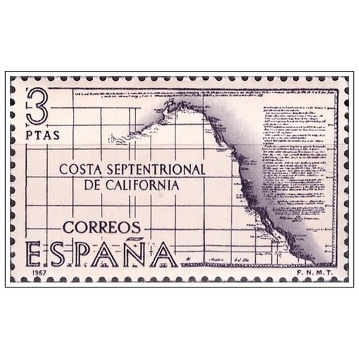 [C2666#] Spain 1967 [SLL] 3 pts. Northern California Coast (MNH)