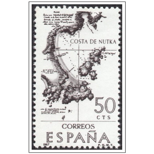 [C2667#] Spain 1967 [SLL] 50 cts. Nutka Coast (MNH)