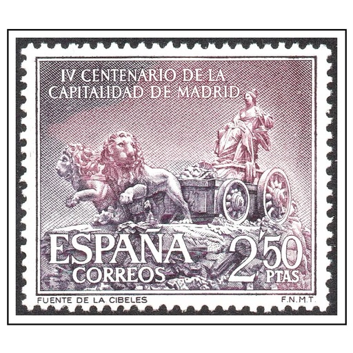 [C2670#] España 1961 [SLL] 2,50 pts. Fonte dA Cibeles (MNH)