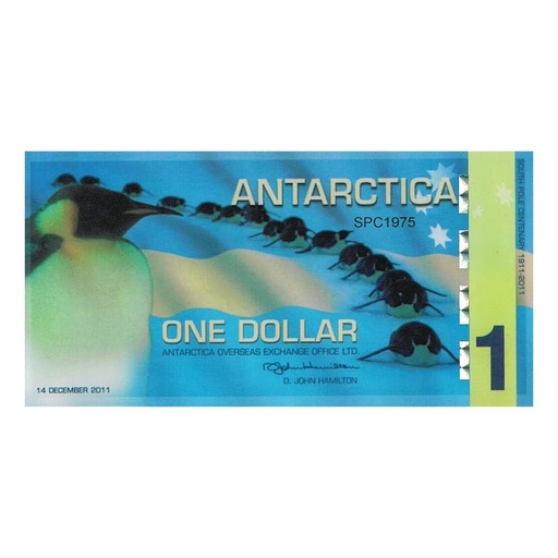 [C2675#] Antarctica 2011 [BLL] 1 dollar. Centennial of the South Pole (SC)