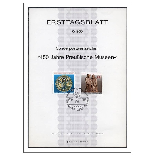 [D0260.#] Berlin 1980 [ETB] 150 Jahre Preußische Museen (N)