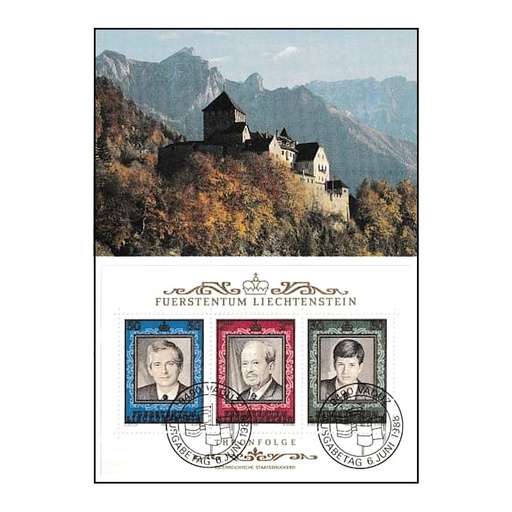 [C0072.1#] Liechtenstein 1988 [MAX] HB Sucessão ao trono (N)