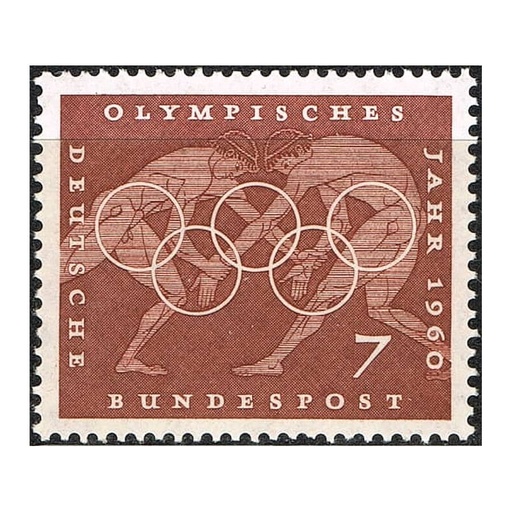 [C0070#] Alemanha 1960 [SLL] Jogos Olímpicos. 7 Pf (MNH)